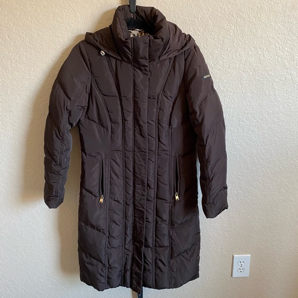 Calvin Klein Down Brown Jacket Women’s Sise S - Picture 1 of 16